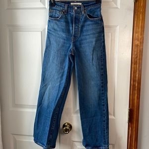 Levi’s Ribcage Straight Blue Jeans- 25x27